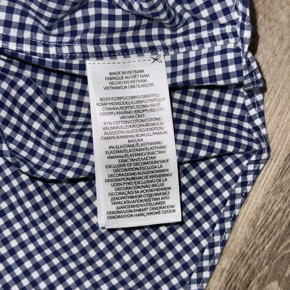 Polo Ralph Lauren Performance Long Sleeve Button Down Men's L Blue White Check